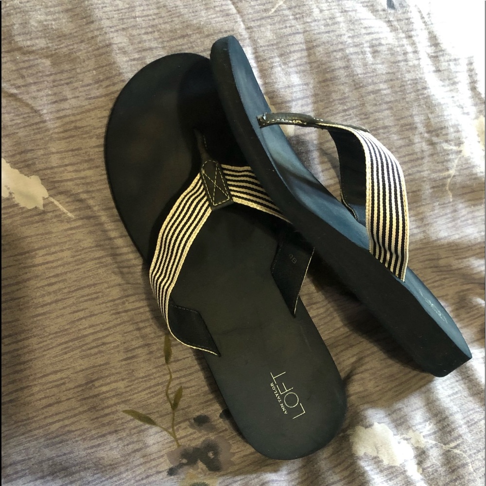 Blue and striped LOFT thick flip flop - Picture 3 of 4